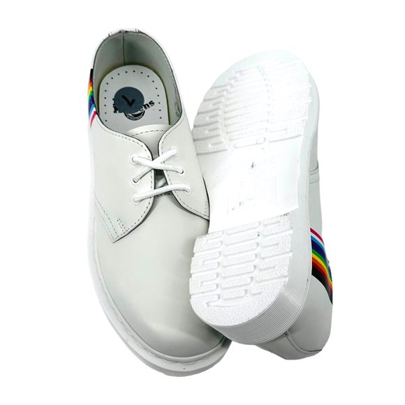 Dr. Martens 1461 For Pride White Size 7 Women's NEW - Picture 3 of 5